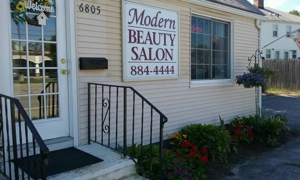 Modern Beauty Salon storefront in North Kingstown, Rhode Island